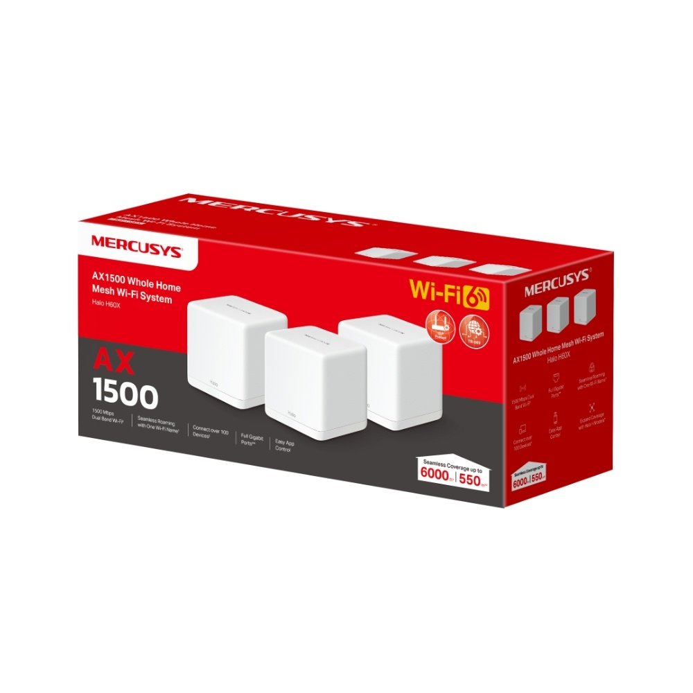 MERCUSYS Halo H60X (Pack x2) | Mesh, WiFi 6 - Imagen 4