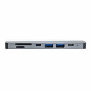 Hub Usb C 7en1 Unno Hb1107sv Hdmi Usb Lector De Tarjetas