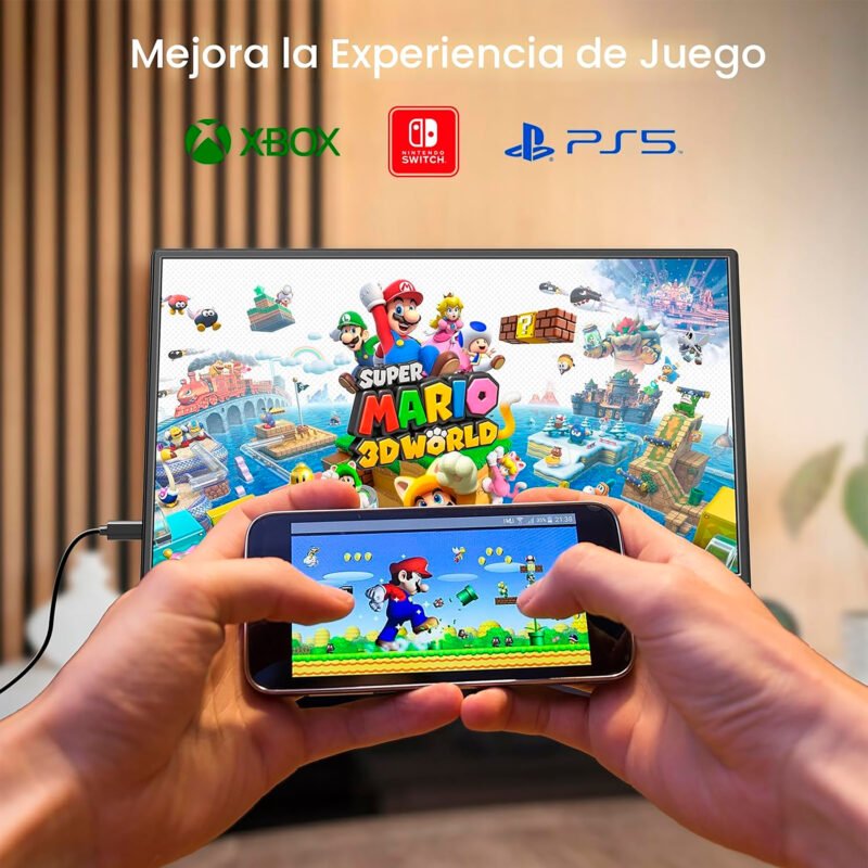 Monitor Portable YXK Pm1562 15,6'' 1080p Soporte Integrado - Imagen 4