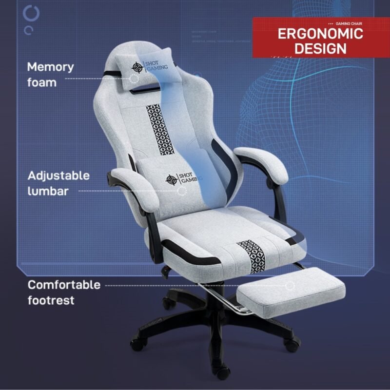 Silla Gamer Shot Gaming SHOT-D1143-GB | Soporte ergonómico - Imagen 9