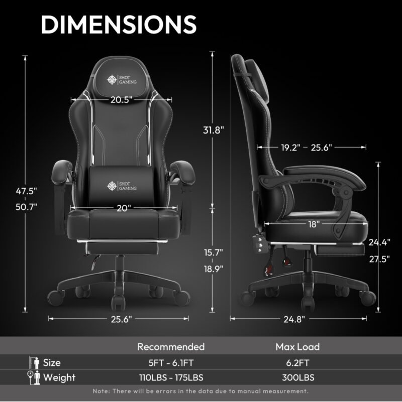 Silla Gamer Shot Gaming SHOT-LS6650-1-B | Soporte ergonómico - Imagen 4