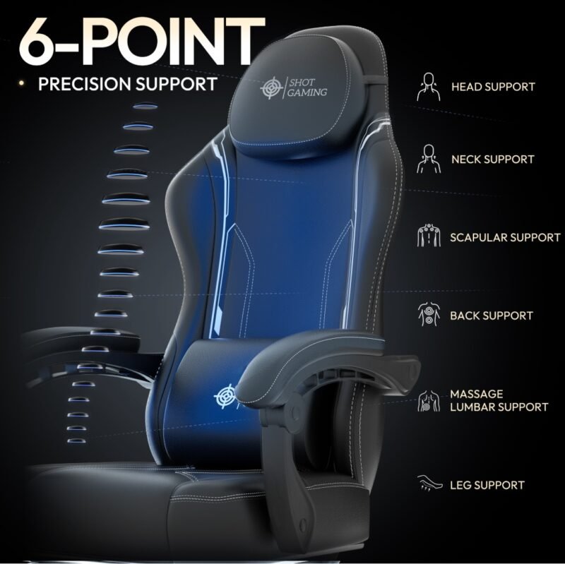 Silla Gamer Shot Gaming SHOT-LS6650-1-B | Soporte ergonómico - Imagen 5