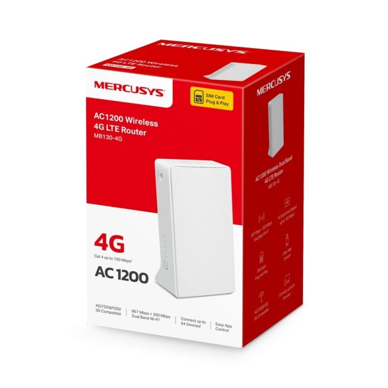 Router Inalámbrico MERCUSYS MB130-4G | AC1200, 4G LTE - Imagen 5