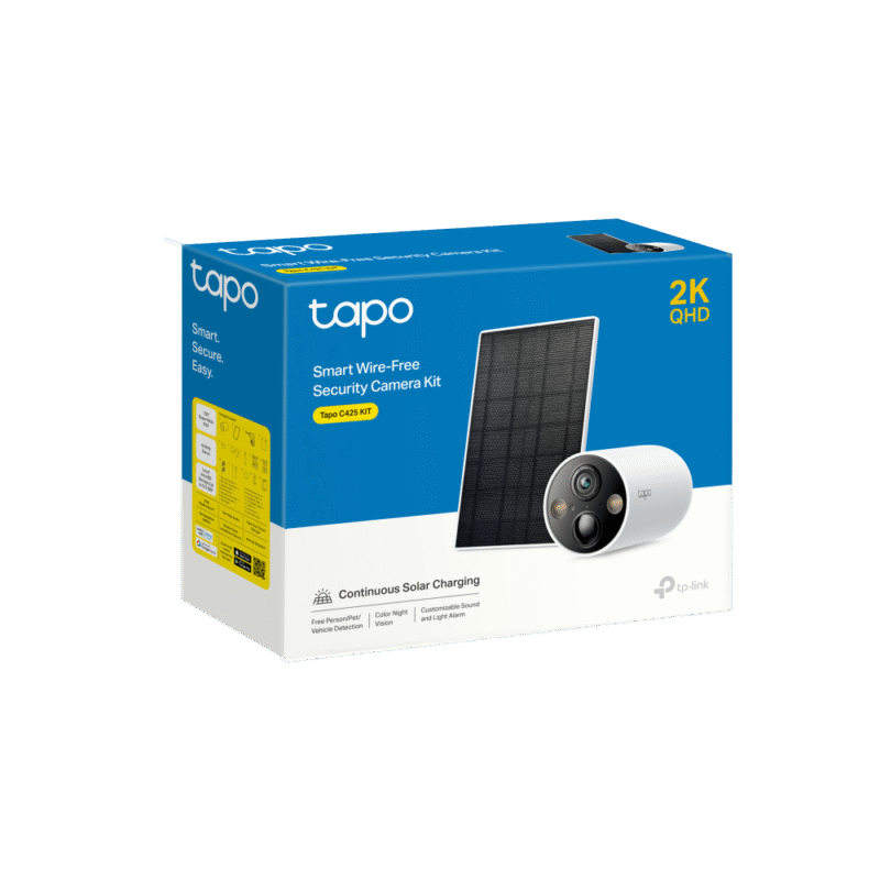 Cámara WiFi + Panel Solar TP-LINK Tapo C425 KIT | QHD, Visión Nocturna, Exterior - Imagen 11
