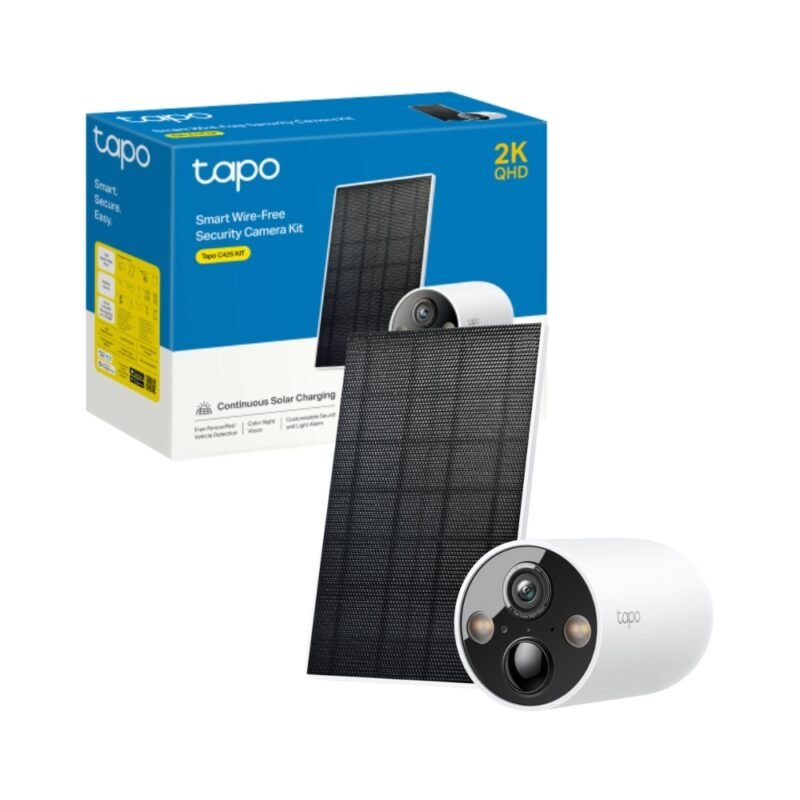 Cámara WiFi + Panel Solar TP-LINK Tapo C425 KIT | QHD, Visión Nocturna, Exterior - Imagen 10