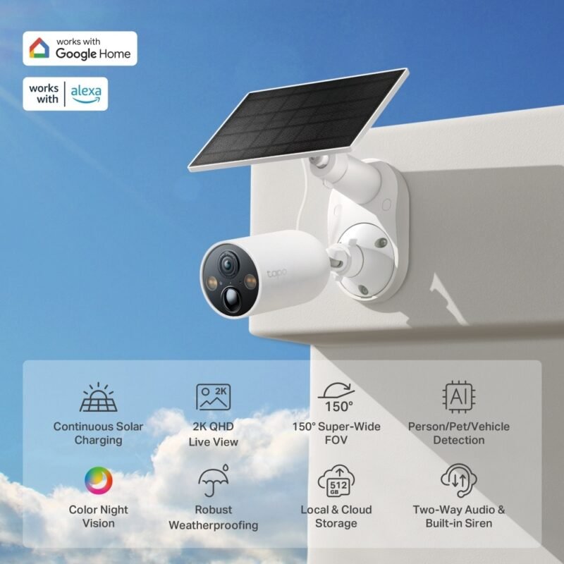 Cámara WiFi + Panel Solar TP-LINK Tapo C425 KIT | QHD, Visión Nocturna, Exterior - Imagen 13
