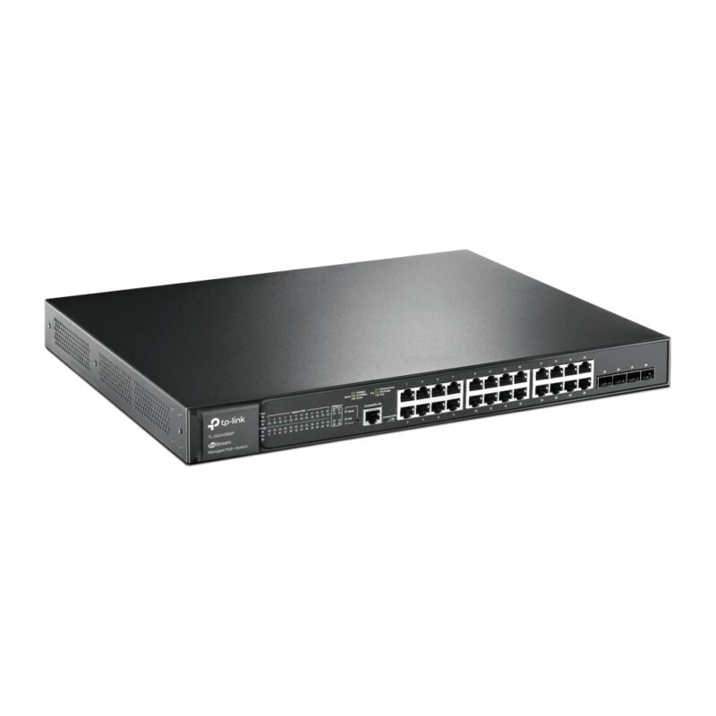 Switch TP-LINK TL-SG3428MP | 24 Puertos Gigabit PoE at/af, 4 SFP Gigabit, 2 Puertos Consola (micro-USB y RJ45) - Imagen 2