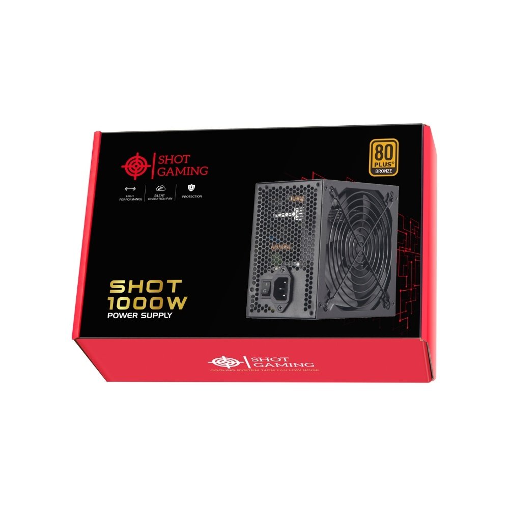 Fuente Shot Gaming Pro Series | Negra, 1000W, 80+ BRONZE - Imagen 6