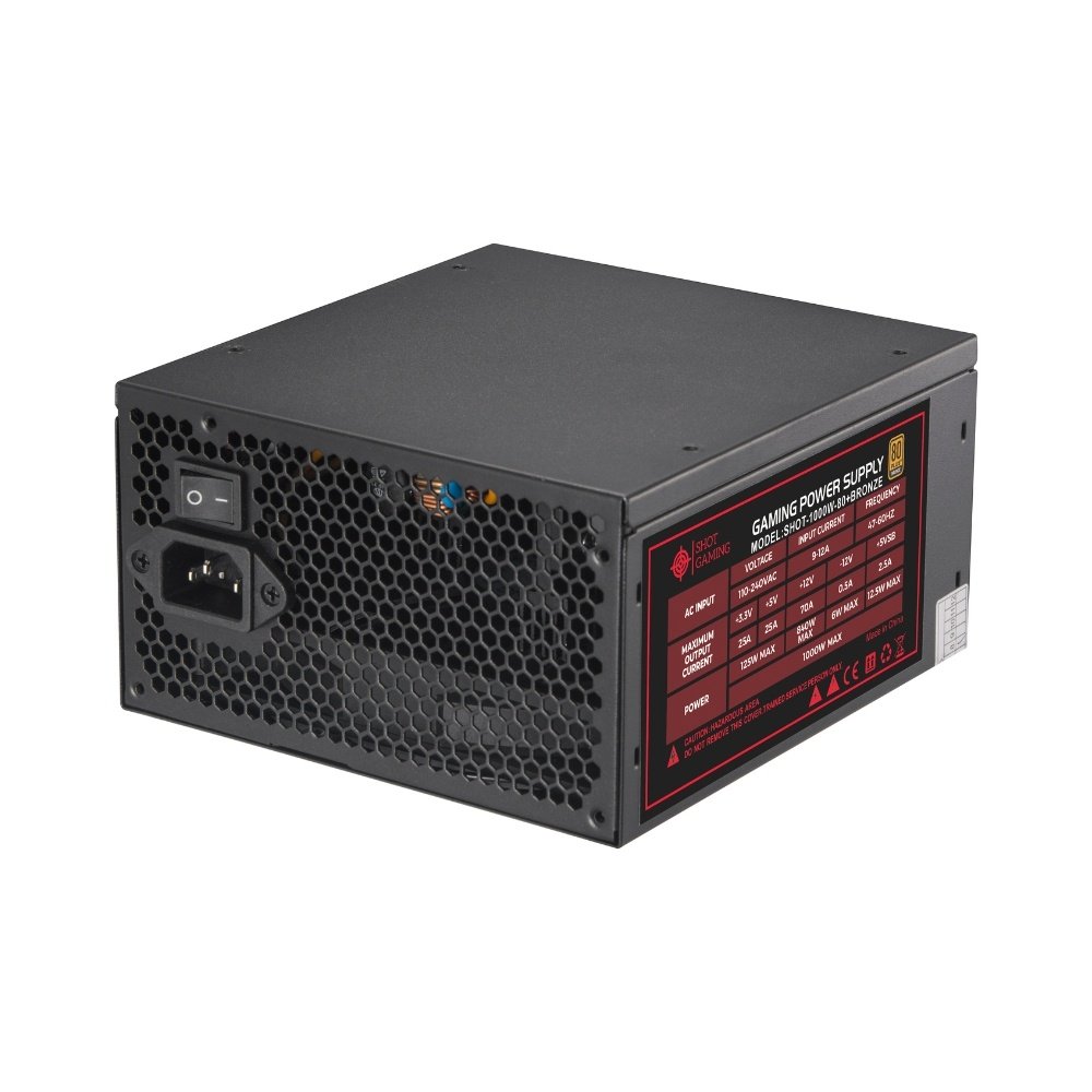 Fuente Shot Gaming Pro Series | Negra, 1000W, 80+ BRONZE - Imagen 7