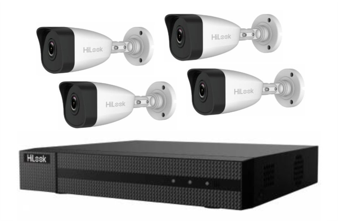 NVR HiLook IP + 4 Camaras Full HD