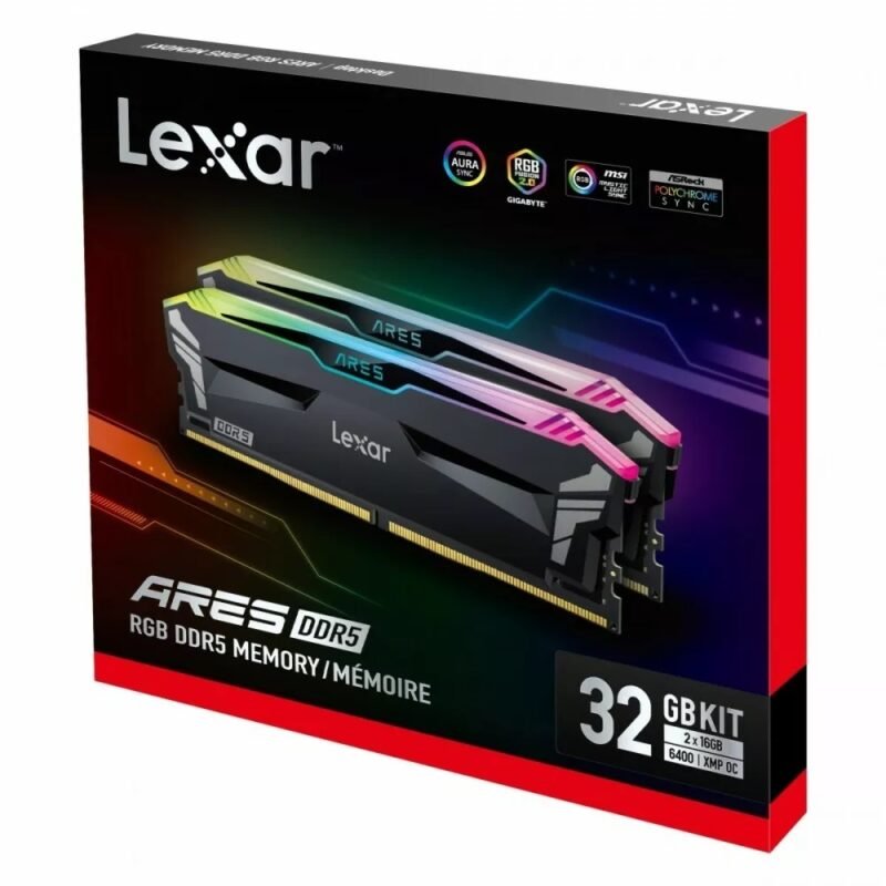 Memorias Lexar Ares DDR5 32GB (16GB x2) 6000Mhz uDimm