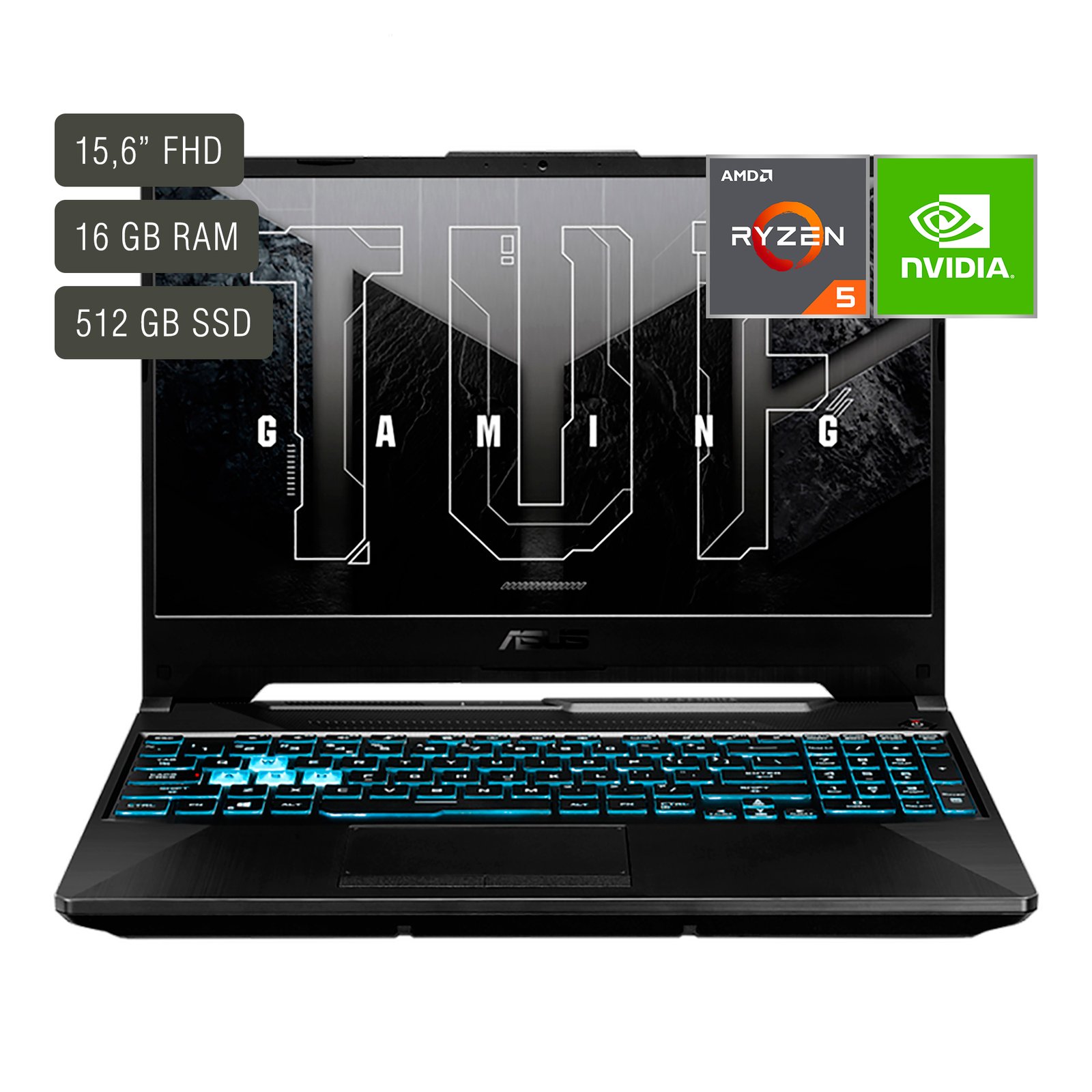 Notebook Gamer Asus Tuf 15,6'' Ryzen 5 16gb 512gb Win11 Rtx2050 - Imagen 7