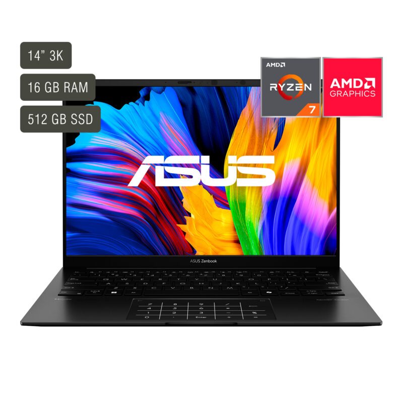 Notebook Asus Zenbook 14'' Oled Ryzen 7 16gb 512gb Win11 - Imagen 5