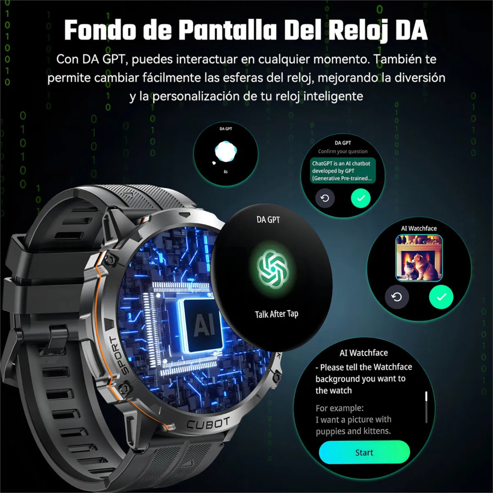 Reloj Inteligente Cubot X3 1atm 1,73" Bluetooth - Imagen 4