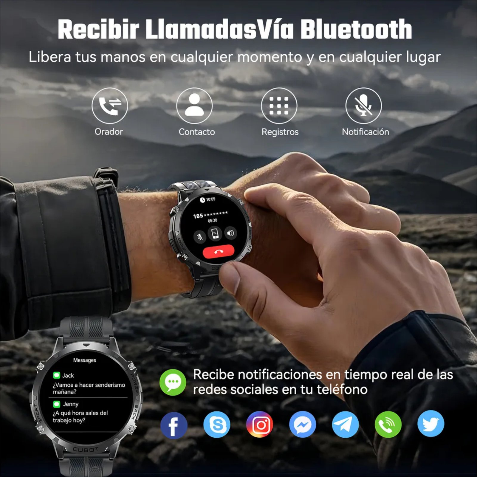 Reloj Inteligente Cubot X3 1atm 1,73" Bluetooth - Imagen 3