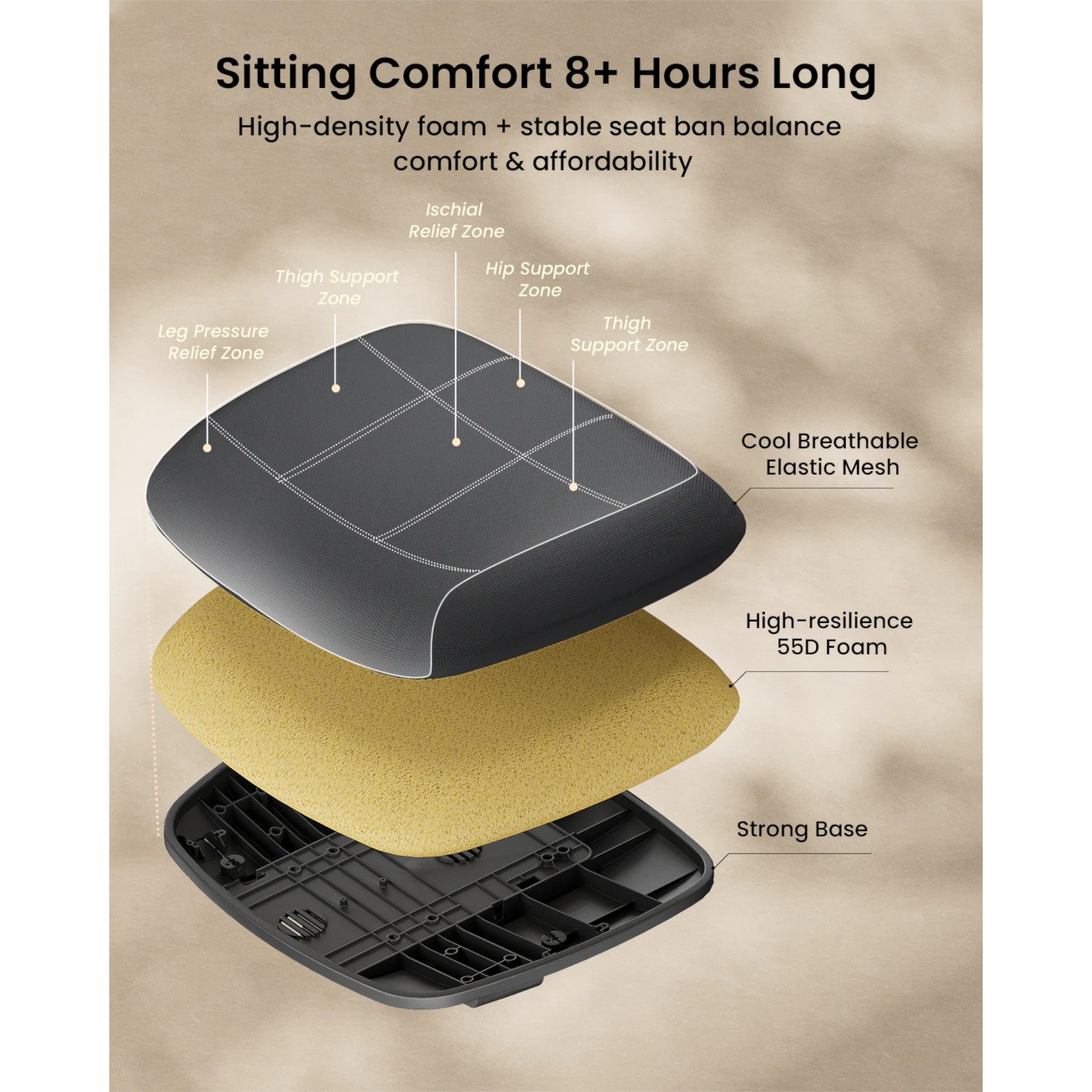 Silla de Escritorio Ergonómica Ajustable 360°/130° ProtoArc Ec200 - Imagen 2