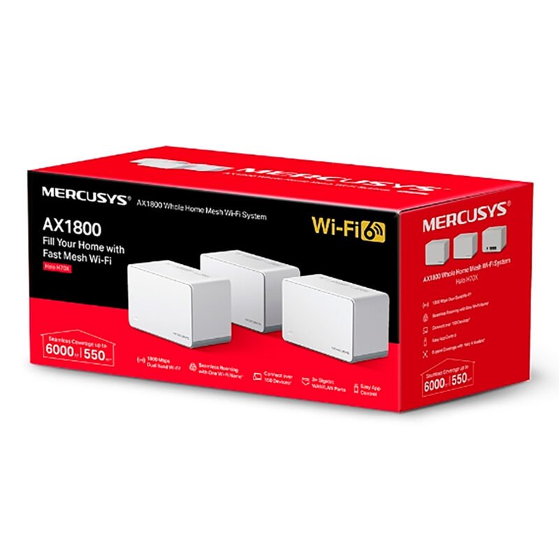 Access Point Mercusys Halo H70x 2,4ghz/5ghz Ax1800 Pack x3 - Imagen 2