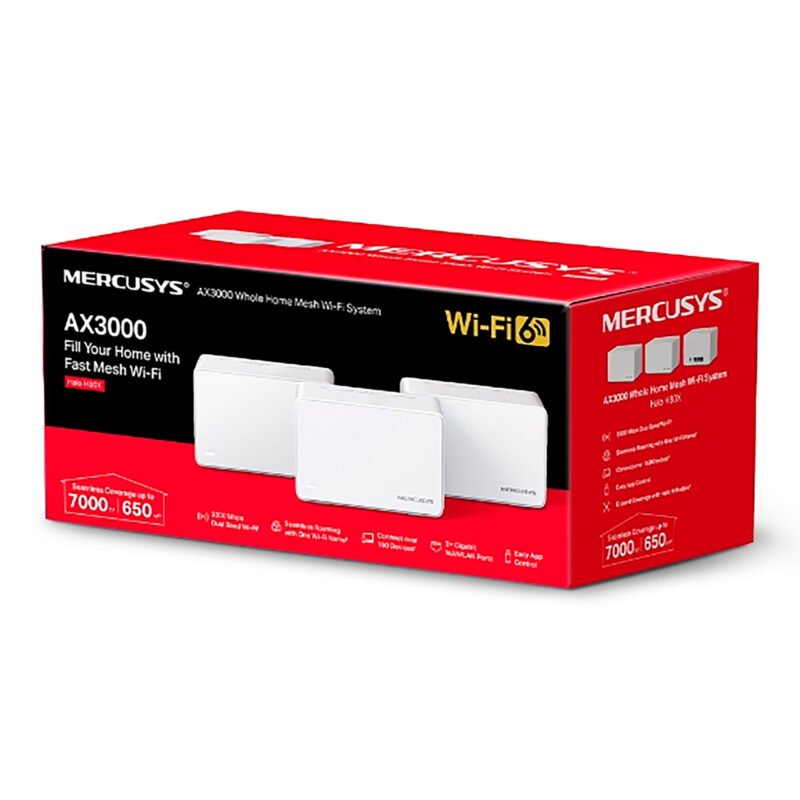 Access Point Mercusys Halo H80x 2,4ghz/5ghz Ax3000 Pack x3 - Imagen 2