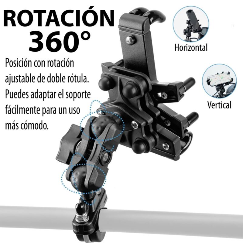 Soporte De Bicicleta Para Smartphone Rockbros 360° - Imagen 7