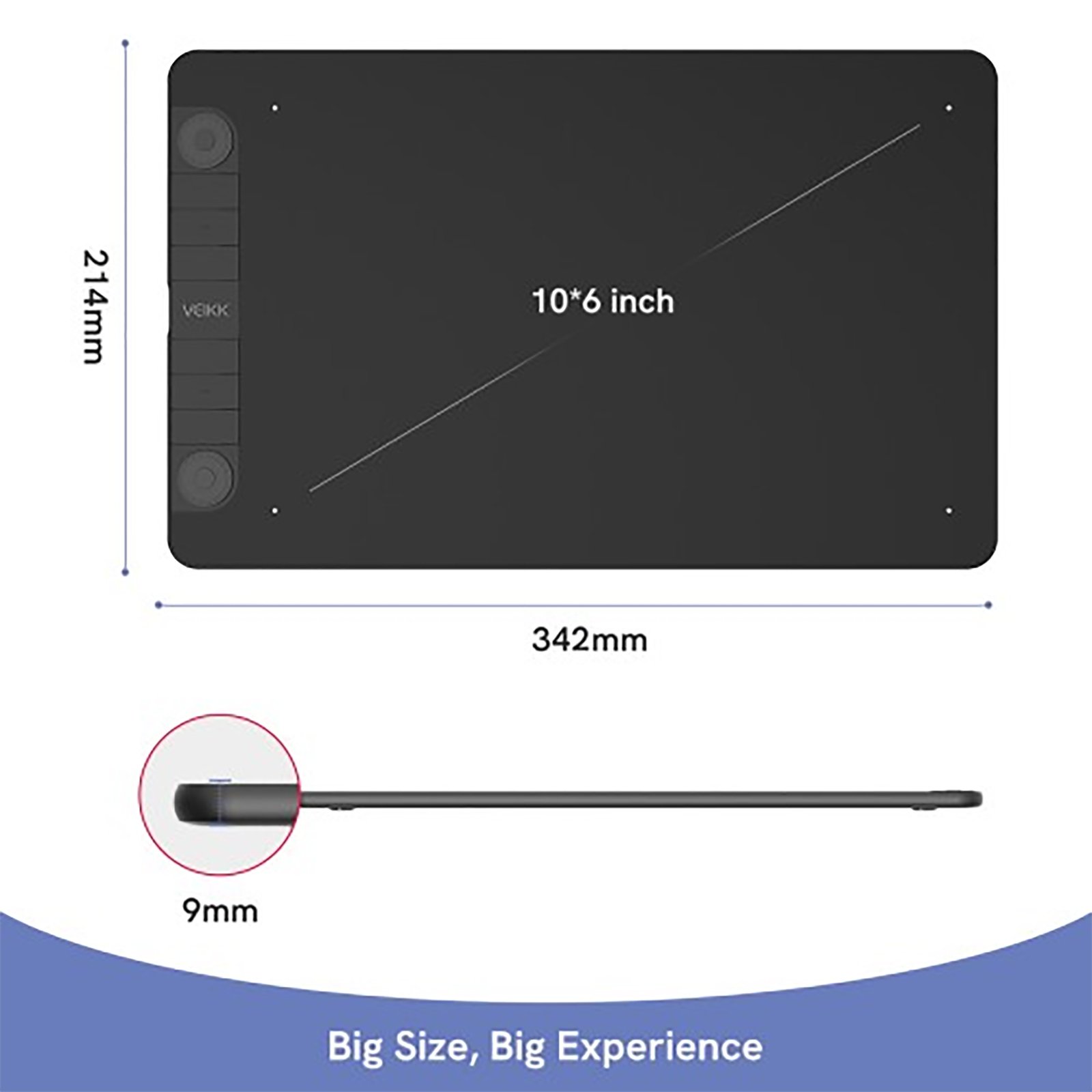 Tableta Digitalizadora Veikk Vk1060pro 10x6 5080lpi - Imagen 5