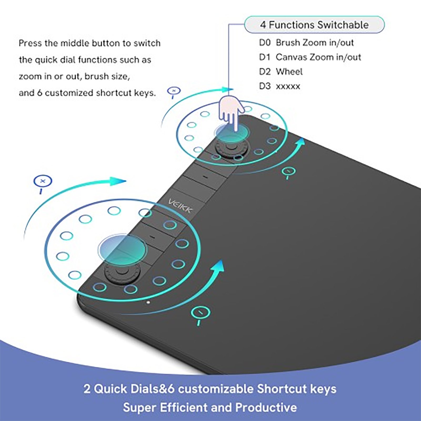 Tableta Digitalizadora Veikk Vk1060pro 10x6 5080lpi - Imagen 4