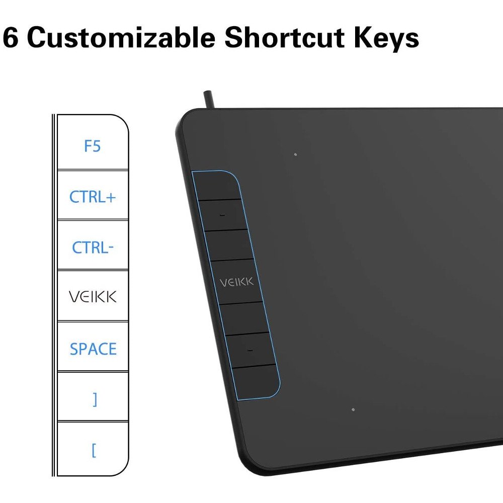 Tableta Digitalizadora Veikk Vk640 Ambidiestro 6x4 5080lpi - Imagen 3