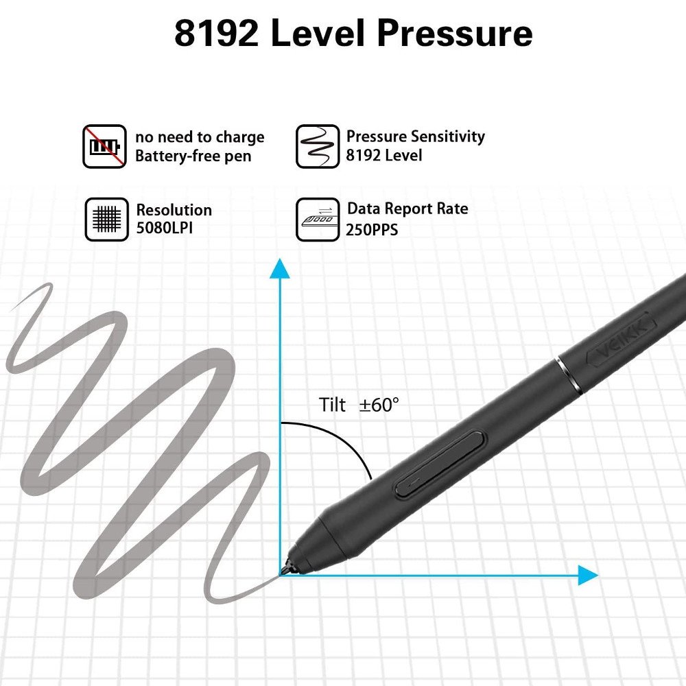 Tableta Digitalizadora Veikk Vk640 Ambidiestro 6x4 5080lpi - Imagen 2