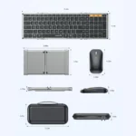 Combo Mouse y Teclado Plegable Bluetooth ProtoArc Xkm01