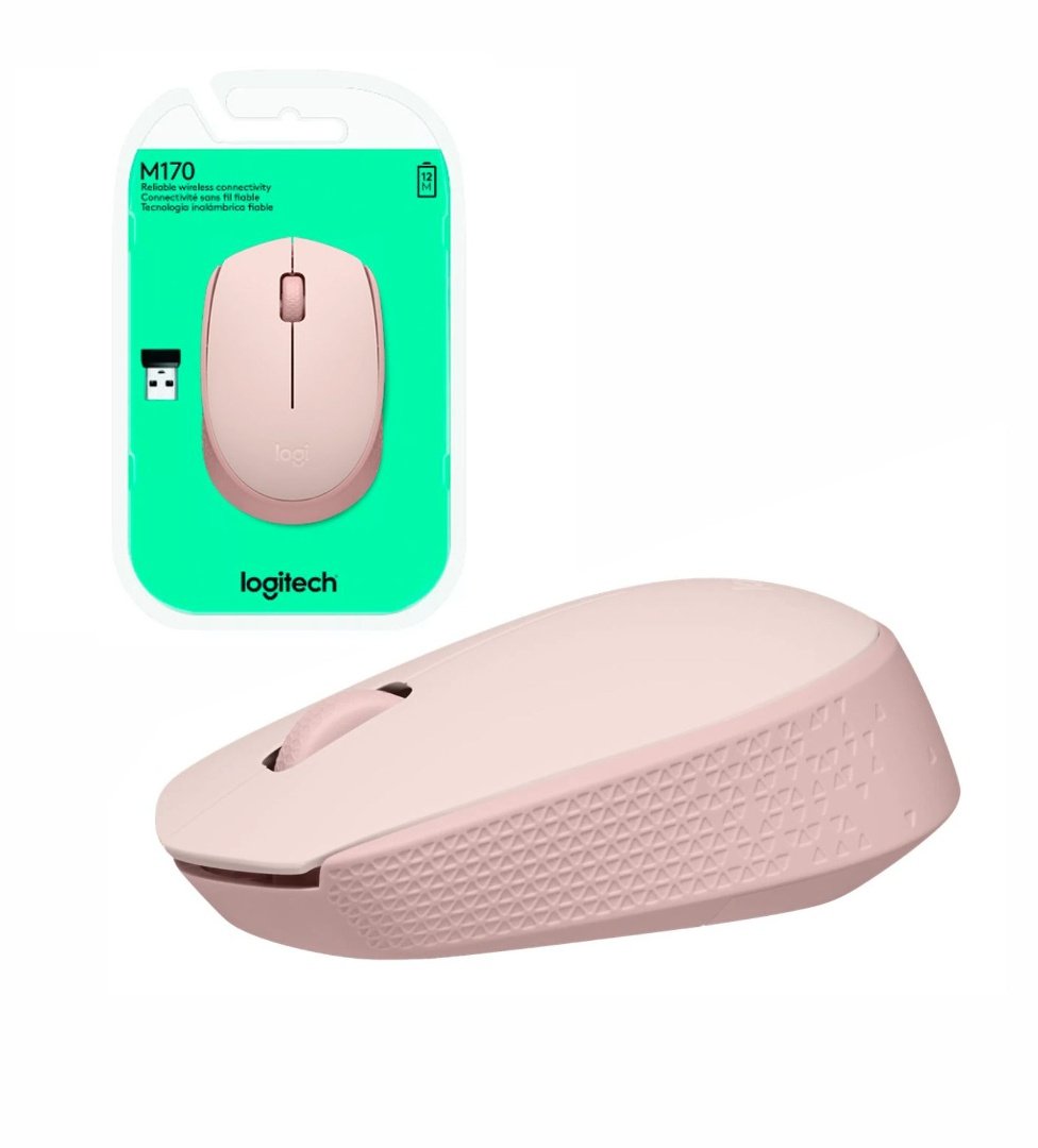 Mouse Logitech M170 inalámbrico rosado