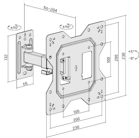 Soporte para TV lcd/led movil hasta 43"" / 30kg