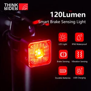 Luz Trasera Para Bicicleta Thinkrider Wt06s 5 Modos 20-120lm Ipx6