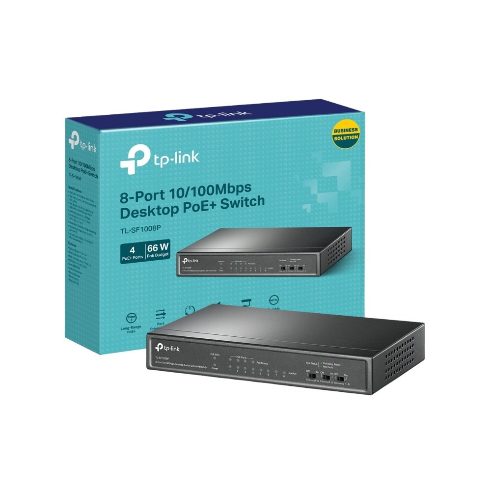 Switch TP-LINK TL-SF1008P | 8 Puertos RJ45 10/100 (4 Puertos PoE at/af) - Imagen 7