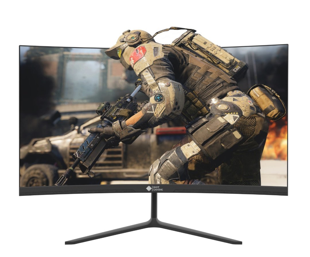 Monitor Curvo Gamer Shot Gaming SG238C4 W | LED, Full HD, 23.8", 100 Hz, Nuevo