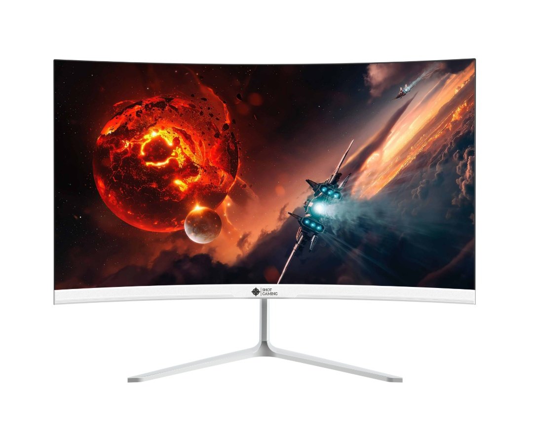 Monitor Curvo Gamer Shot Gaming SG238C4 W | LED, Full HD, 23.8", 100 Hz, Nuevo - Imagen 3