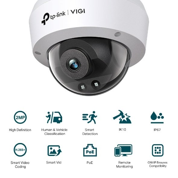 Cámara Domo IP TP-LINK VIGI C220I | 2MP, Visión Nocturna, Exterior - Imagen 9