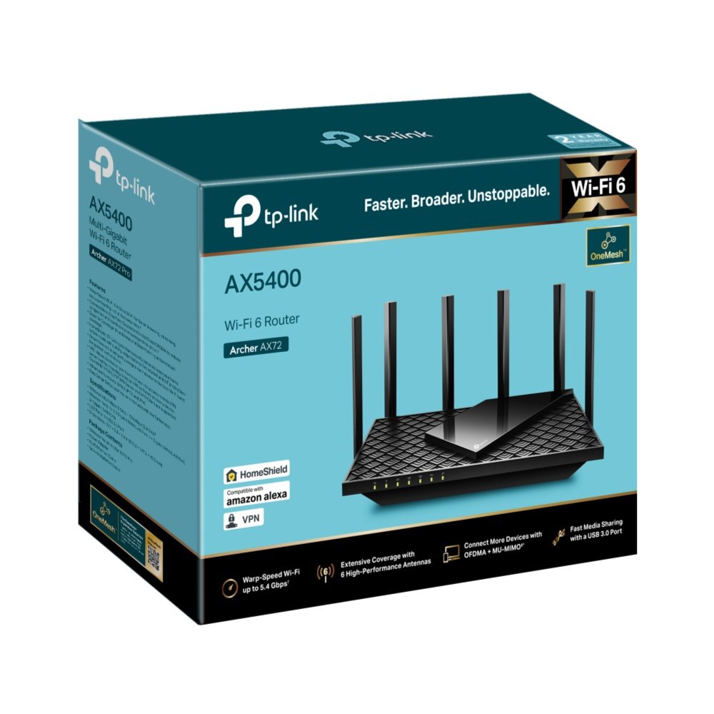 Router Inalámbrico TP-LINK Archer AX72 | AX5400, WiFi 6, Mesh - Imagen 3