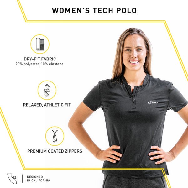 Remera Deportiva Mujer Finis Tech Polo Xs