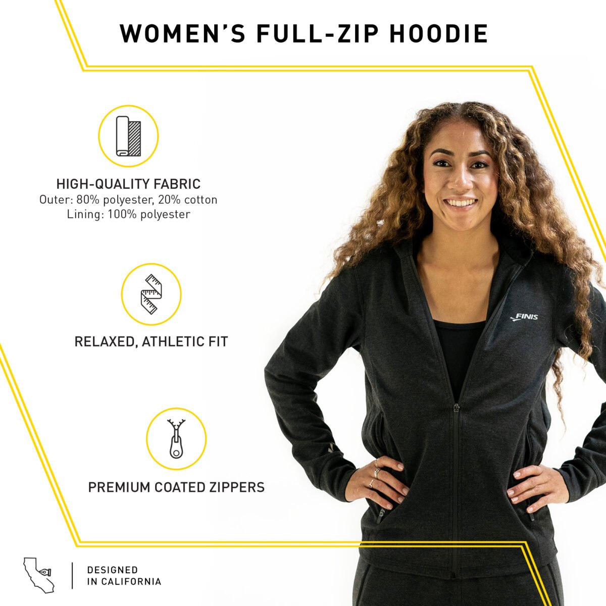 Campera Deportiva Mujer Finis Tech Jacket Xs - Imagen 2