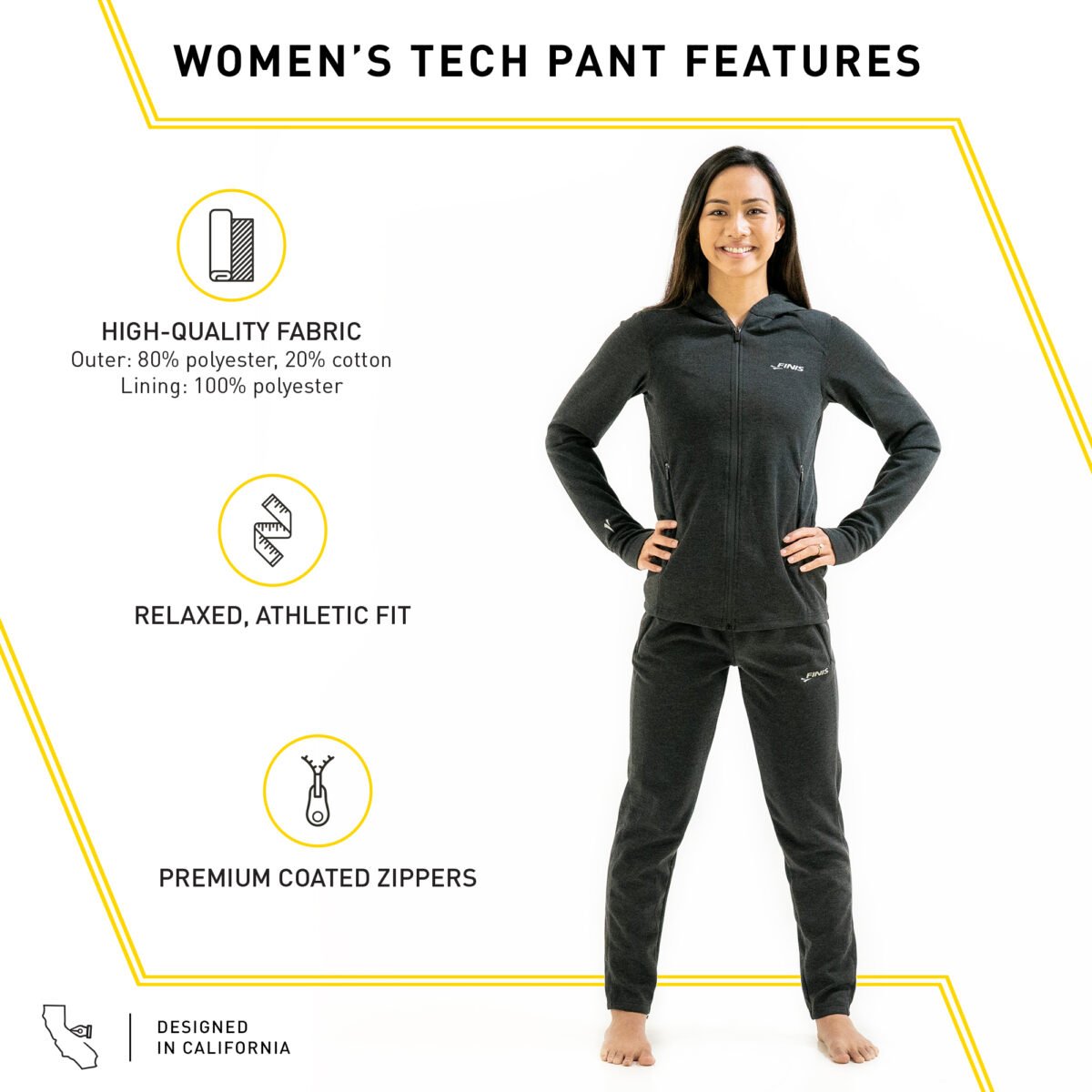 Pantalón Deportivo Mujer Finis Tech Pant L - Imagen 2