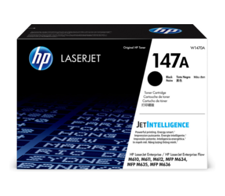 119063.jpg HP TONER W1470A 147A NEGRO M610/611/612/634/635 10.500 CPS - Imagen 1