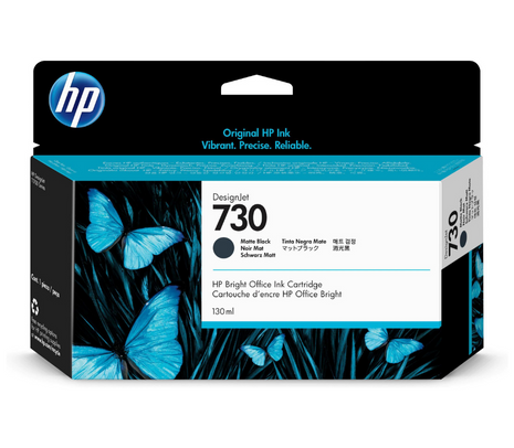 119073.jpg HP P2V65A (730) NEGRO MATE 130ML T1600/1700/2600 UK CP - Imagen 1