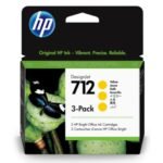 HP 3ED79A 712 3*PACK AMARILLO T210/230/250/630/650 UK