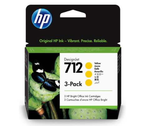 119747.jpg HP 3ED79A 712 3*PACK AMARILLO T210/230/250/630/650 UK - Imagen 1