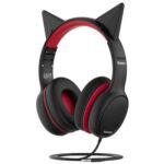 PROMATE SIMBA.ONYX HEADPHONES P/NIÑOS 3.5MM NEGRO/ROJO (O)