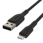 BELKIN CAA001BT1MBK CABLE USB-A A LIGHTNING NEGRO 60W 1M