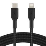 BELKIN CAA004BT1MBK CABLE USB-C A LIGHTNING BRAIDED NEGRO 1M