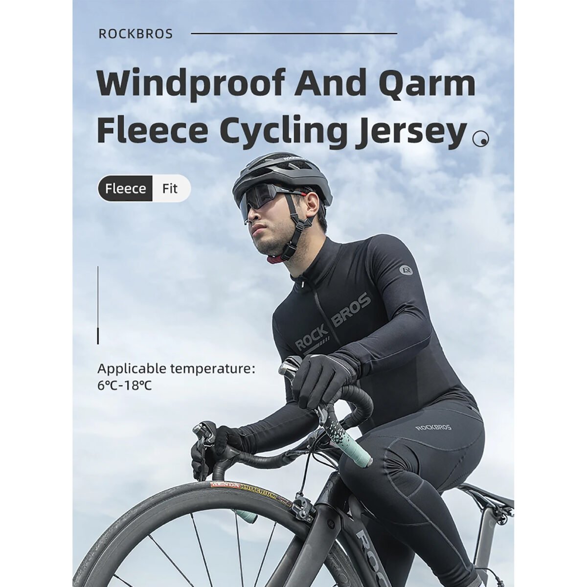 Campera Invierno Ciclismo Polar Rockbros 4XL - Imagen 7