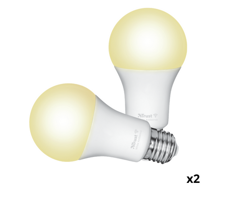 167438.jpg TRUST 71298 LAMPARA LED WIFI PACK DUO WHITE E27 60W - Imagen 1