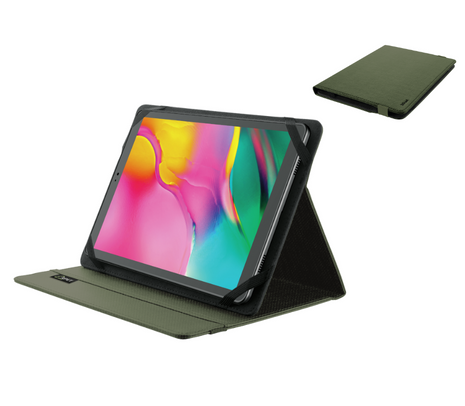 167456.jpg TRUST 24498 ESTUCHE CON SOPORTE P/TABLET 10" ECO VERDE PRIMO - Imagen 1