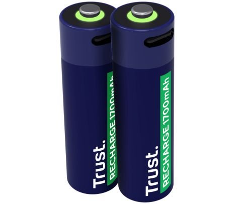 167549.jpg TRUST 25584 PILAS RECARGABLES AA USB-C 2 UNI - Imagen 1
